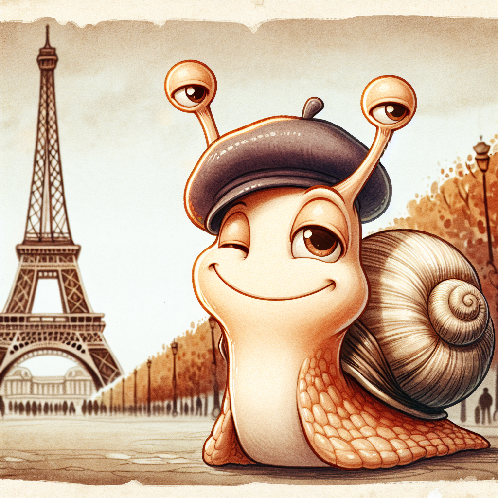 Snail at Eiffel Tower - Paris