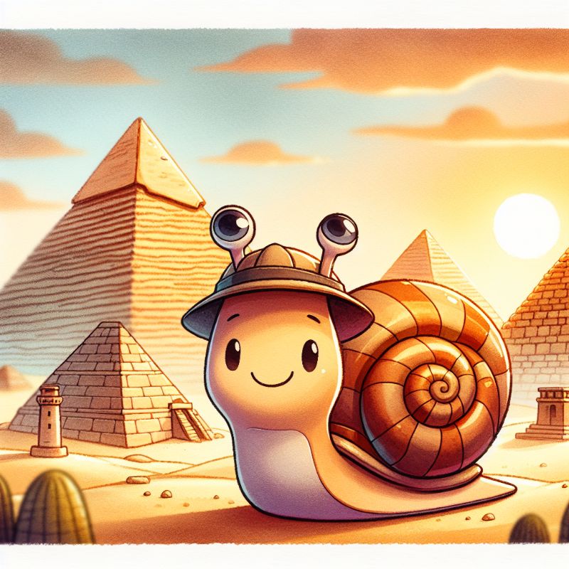 Snail at the Pyramids - Egypt