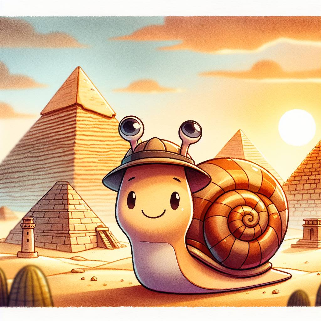 Snail at the Pyramids - Egypt